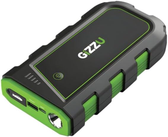 Gizzu 2000A Jump Starter 16000mAh – Black