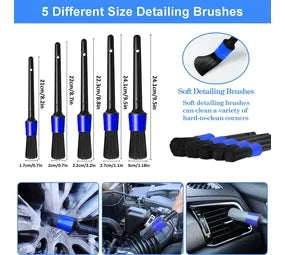 Premium 26-Piece Car Cleaning Kit – Interior, Exterior & Wheel Brushes with Storage Bag