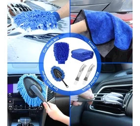 Premium 26-Piece Car Cleaning Kit – Interior, Exterior & Wheel Brushes with Storage Bag